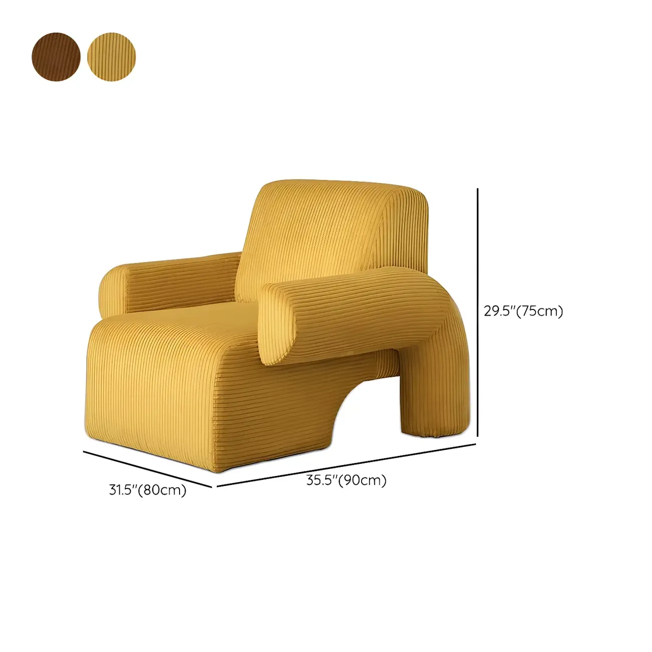 Stylish Fabric Accent Chair with Cozy Foam for Living Room Image - 21