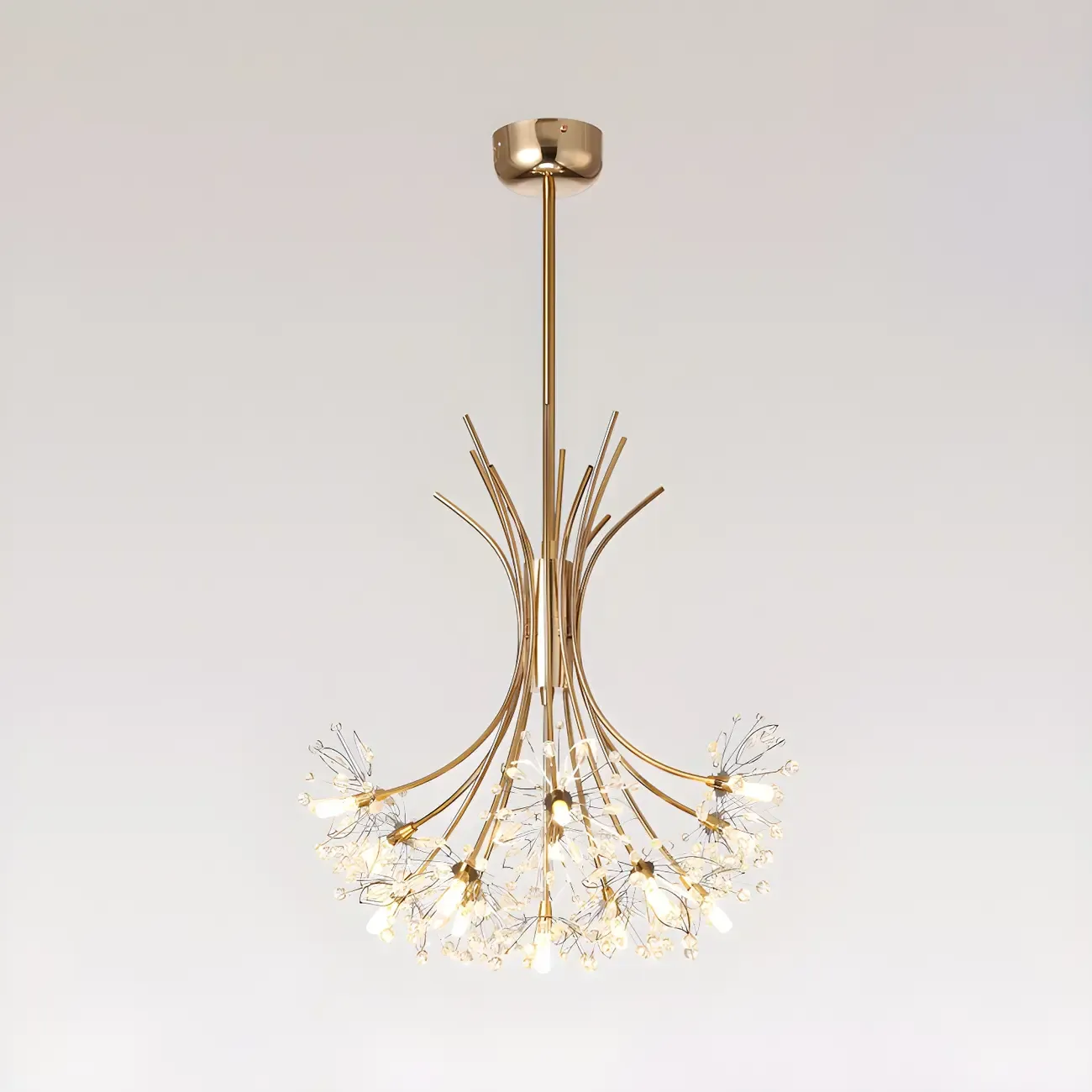 Black Crystal Floral Metal Modern Chandelier Lighting Image - 20