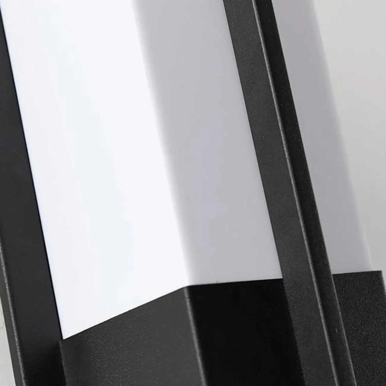 Modern Black Steel Outdoor Wall Light with Acrylic Shade Image - 7 | homeyfad