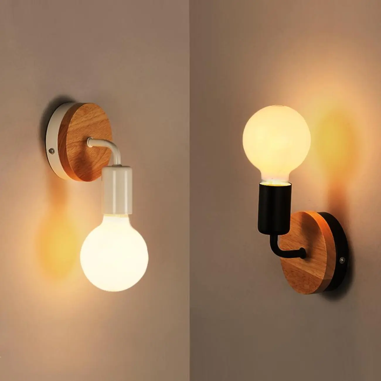 Modern LED Bathroom Vanity Light Wooden Wall Fixture | homeyfad