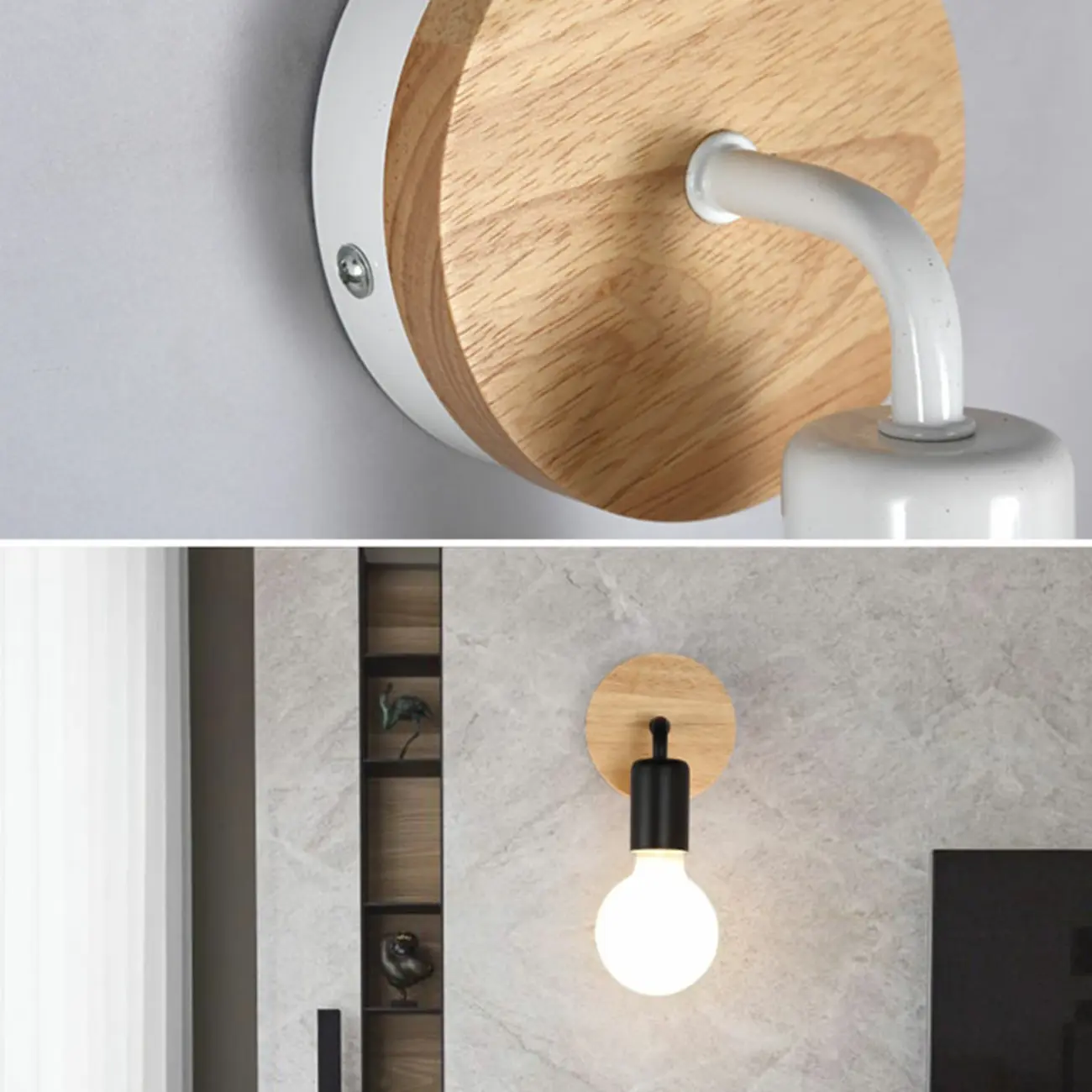 Modern LED Bathroom Vanity Light Wooden Wall Fixture | homeyfad