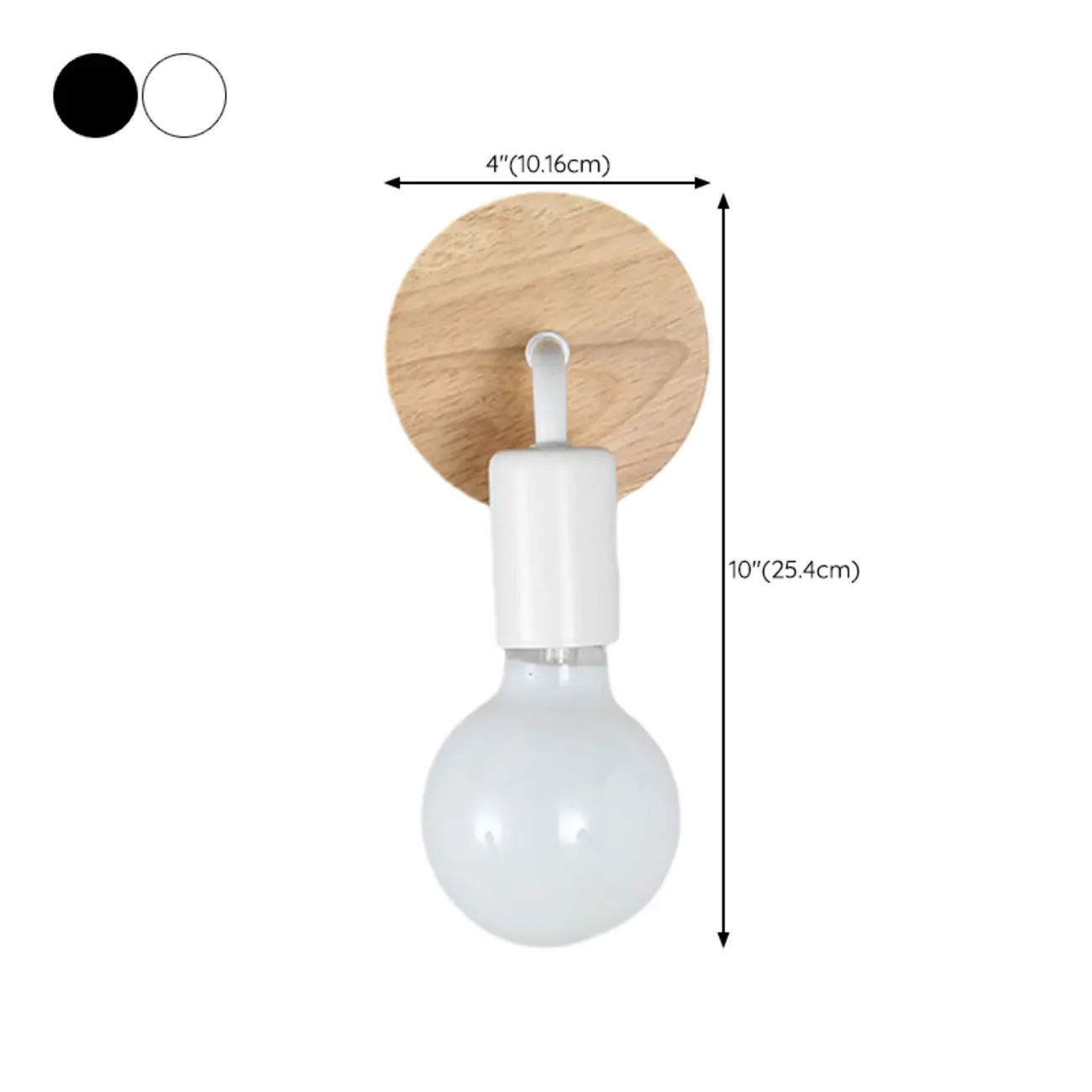 Modern LED Bathroom Vanity Light Wooden Wall Fixture #size