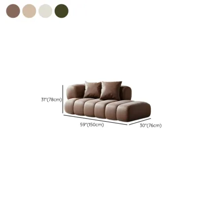 Modern Flannel Chaise Lounge with Tufted Seat for Living Room Image - 18