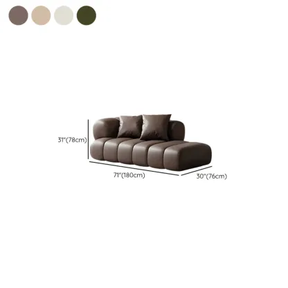 Modern Flannel Chaise Lounge with Tufted Seat for Living Room Image - 19