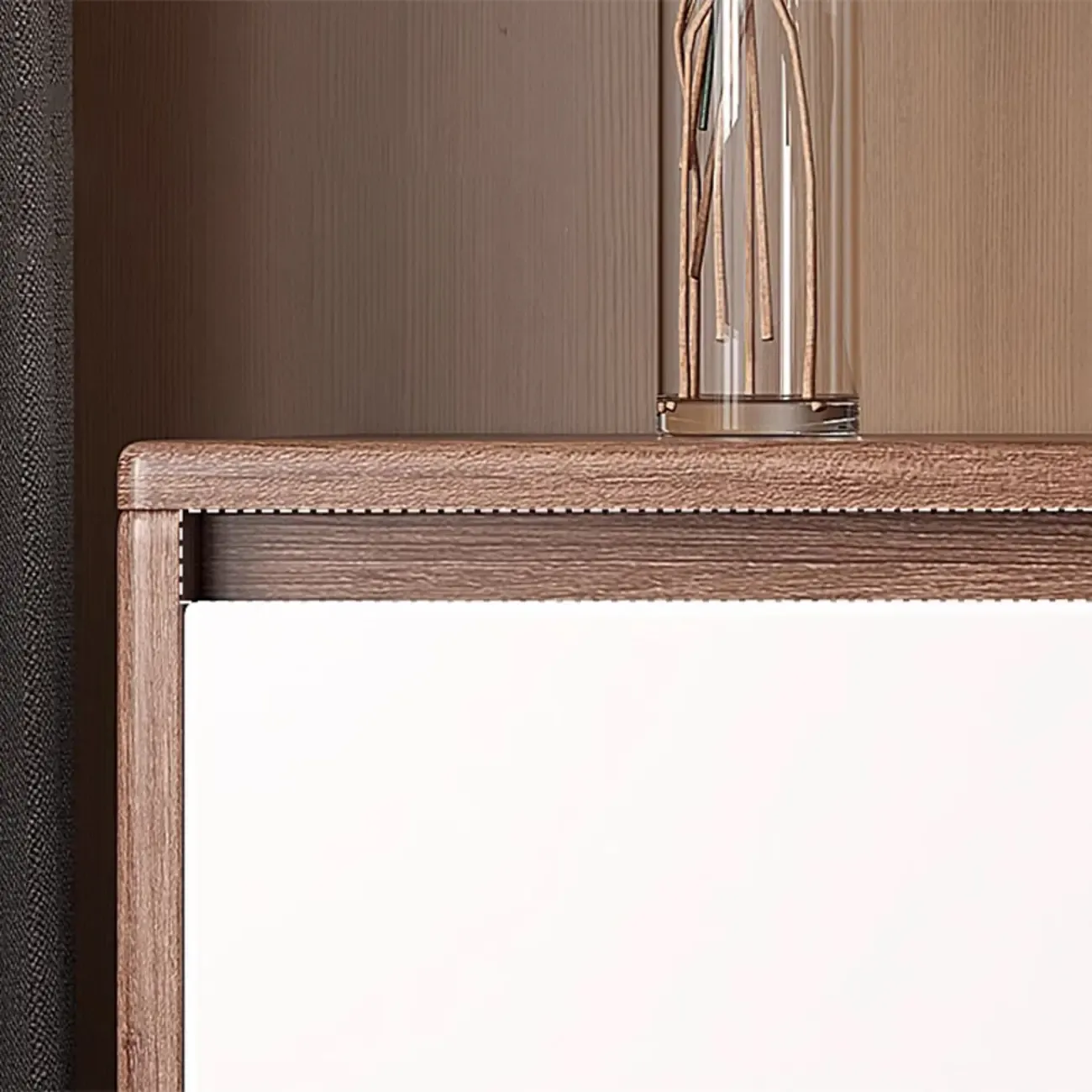 Entryway Rectangular Adjustable Wood Shoe Cabinet with Door Image - 16