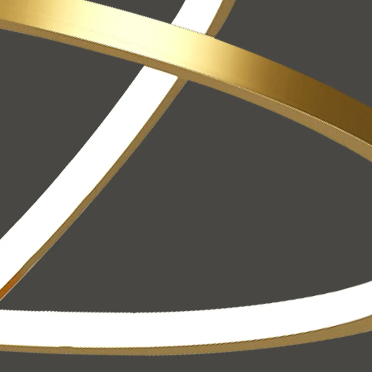 Modern Gold Ring Stairwell Chandelier Warm Light LED Image - 12 | homeyfad