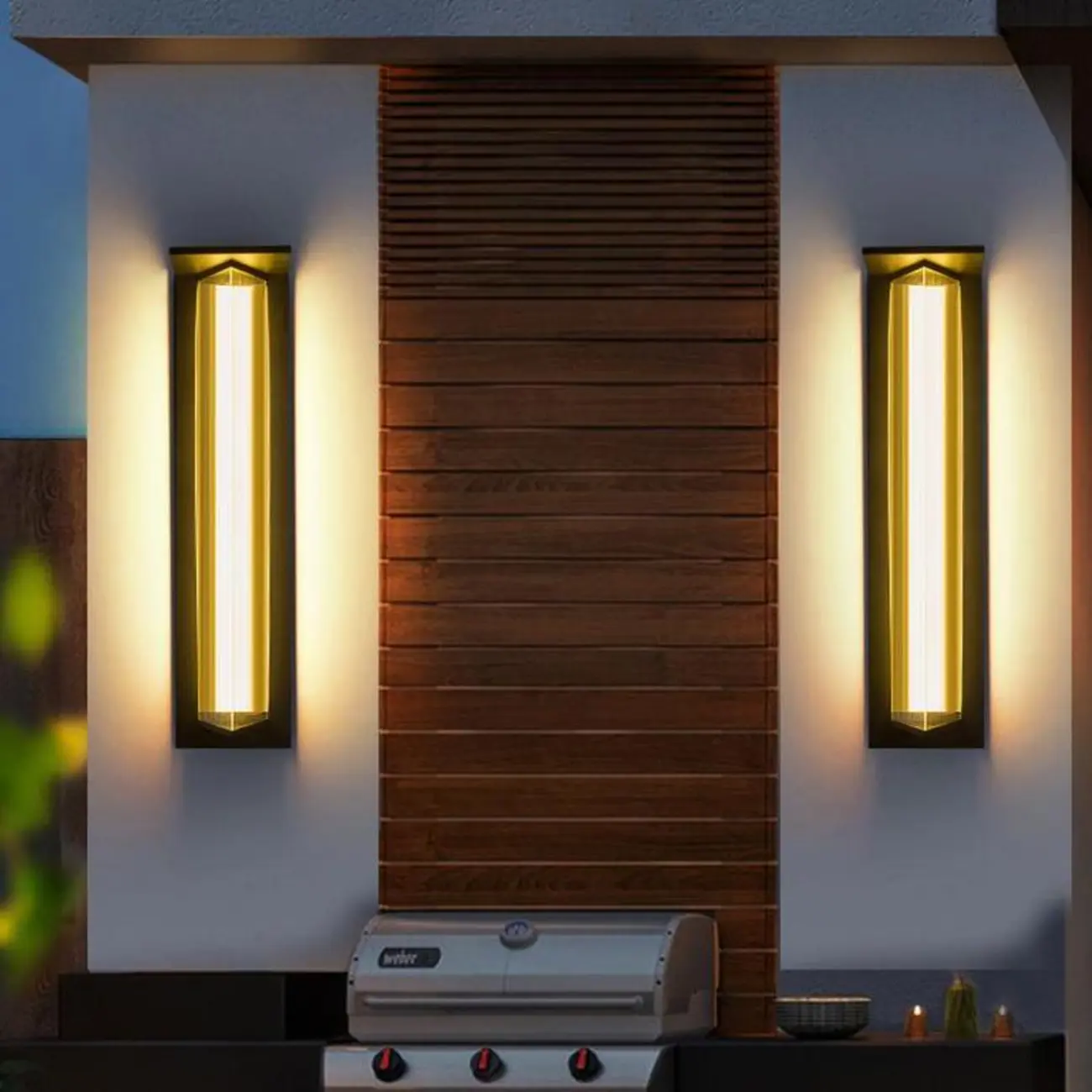 Modern Triangle Shade LED Outdoor Wall Light | homeyfad
