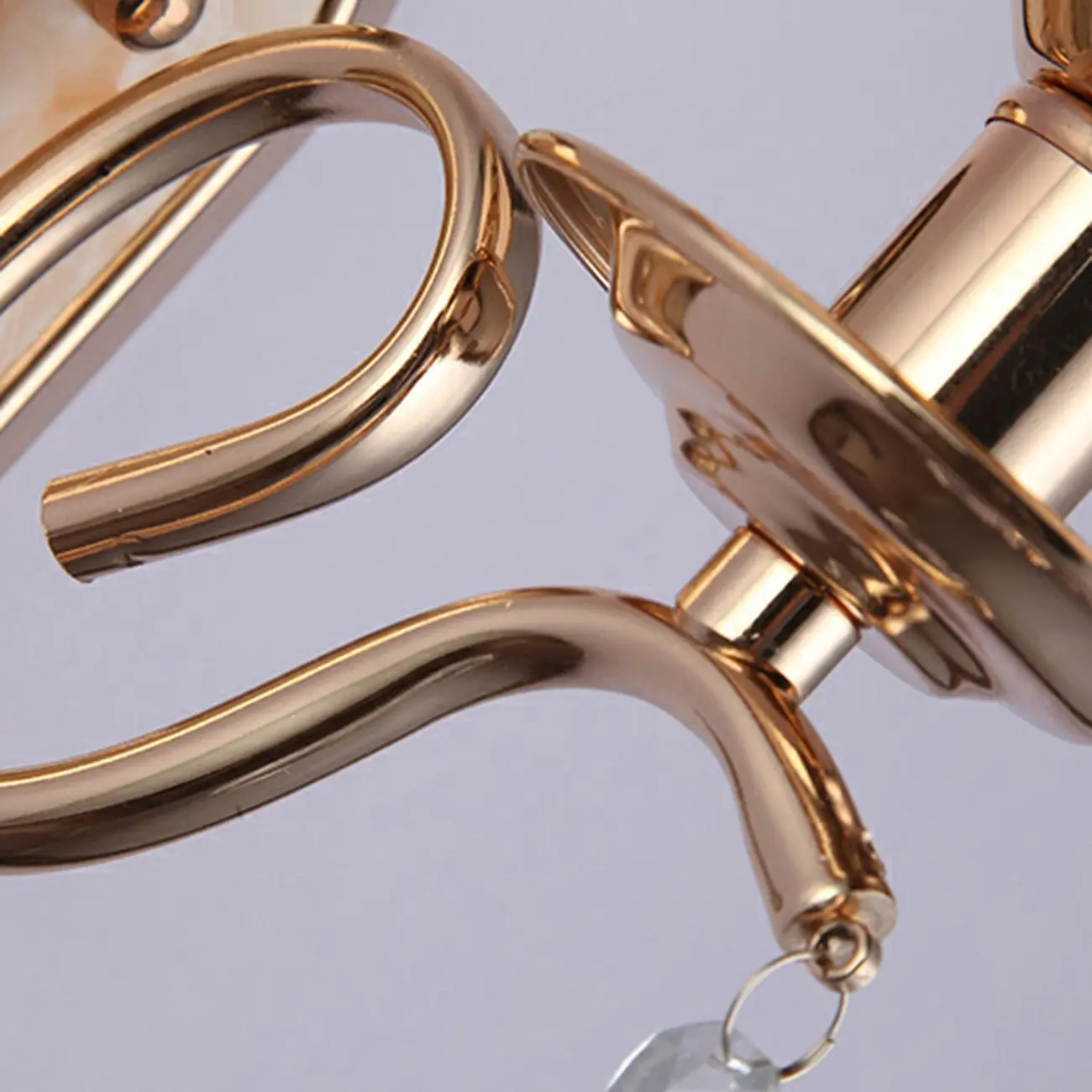 Modern Gold Glass LED Wall Sconce with Crystal Decoration | homeyfad