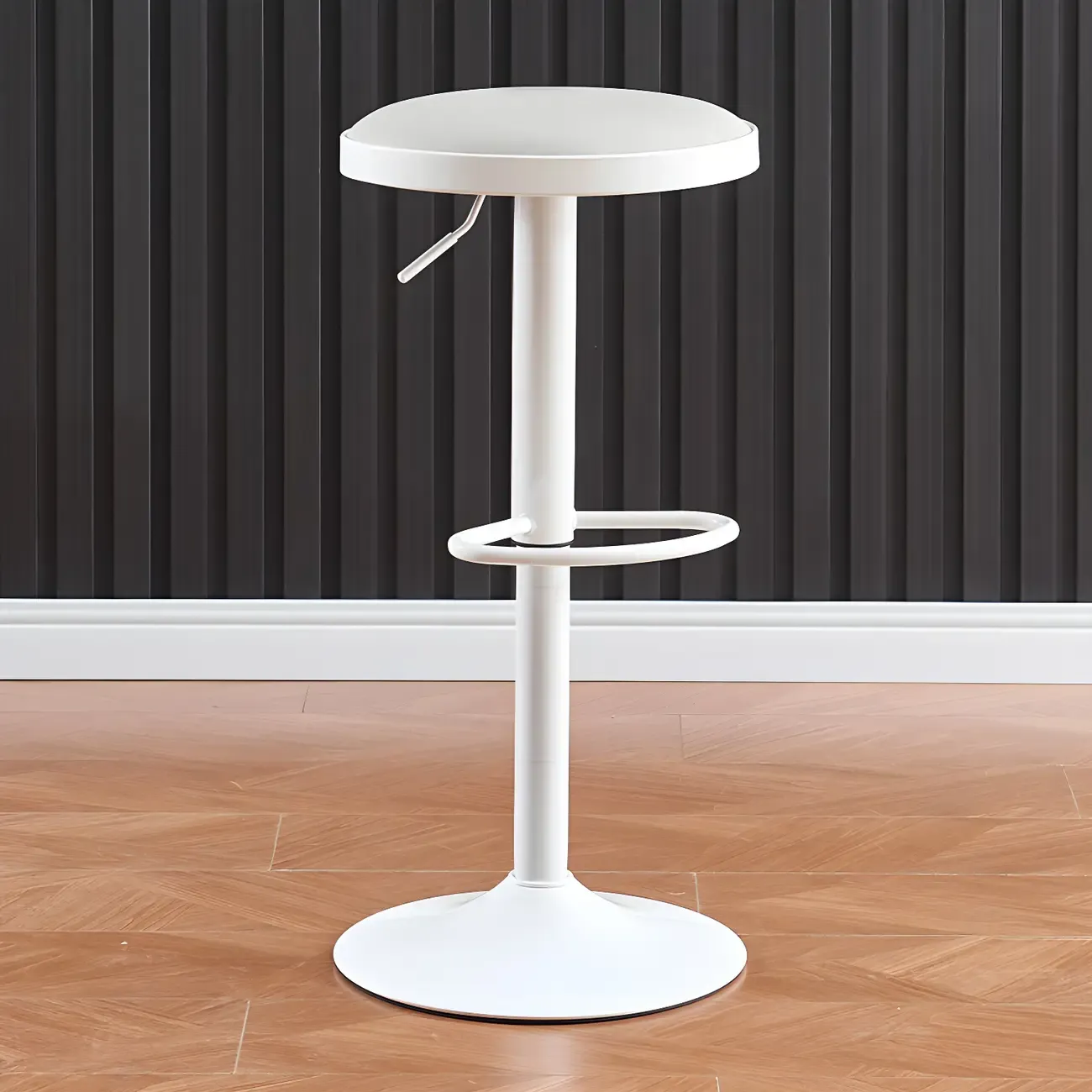 Retro Metal Swivel Bar Stools with Cushions for Home Image - 2