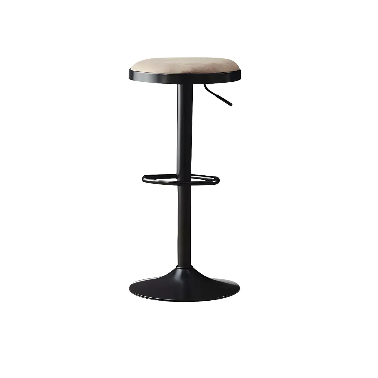 Retro Metal Swivel Bar Stools with Cushions for Home Image - 7