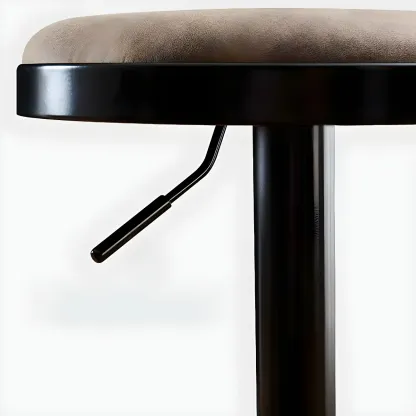 Retro Metal Swivel Bar Stools with Cushions for Home Image - 9