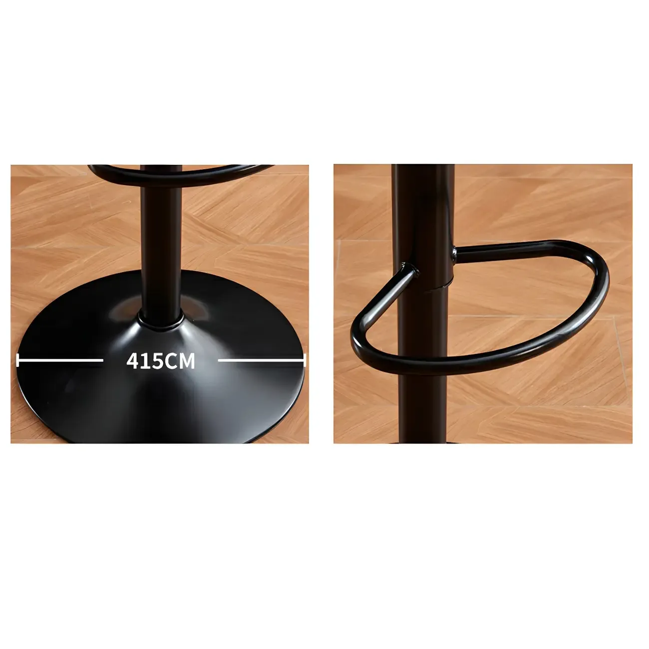 Retro Metal Swivel Bar Stools with Cushions for Home Image - 10