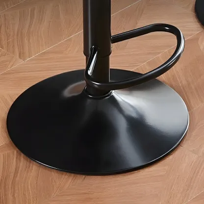 Retro Metal Swivel Bar Stools with Cushions for Home Image - 12