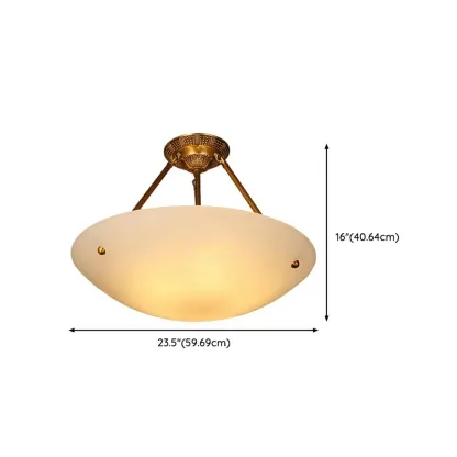 Elegant White Alabaster Floral Brass Bedroom Chandelier Image - 17