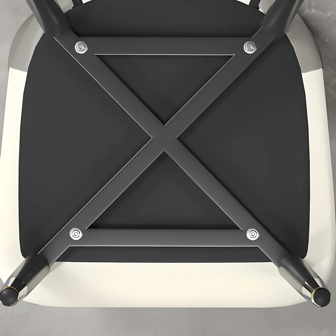 Faux Leather Wingback Metal Legs Dining Chairs Image - 14 | homeyfad