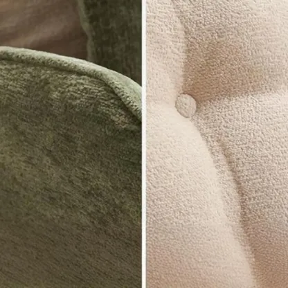 Traditional Velvet Accent Chair with High Back & Ottoman for Home Image - 7