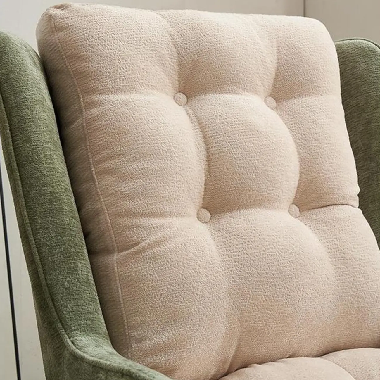 Traditional Velvet Accent Chair with High Back & Ottoman for Home Image - 8 | homeyfad