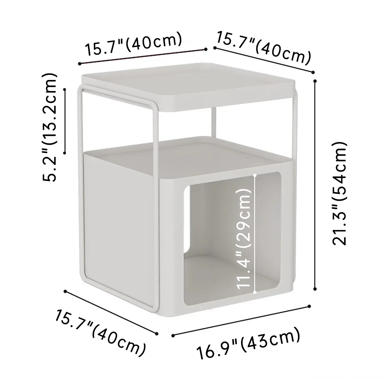 Modern Metal Storage Nightstand with Open Shelf Image - 8 | homeyfad