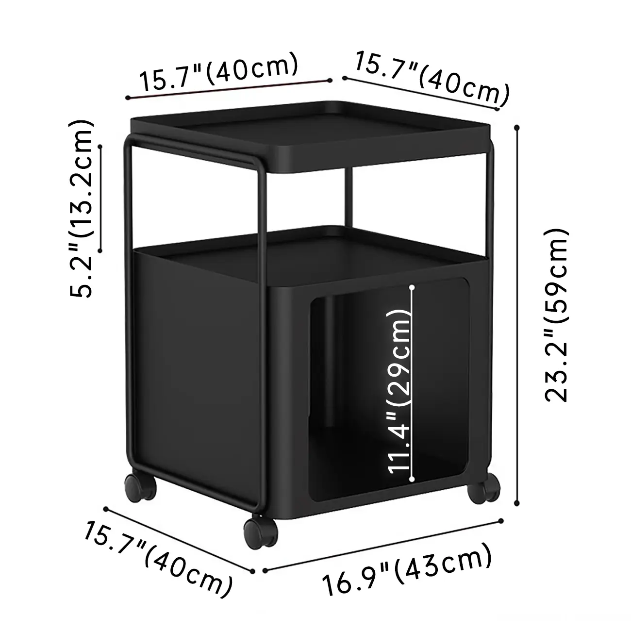Modern Metal Storage Nightstand with Open Shelf Image - 9 | homeyfad