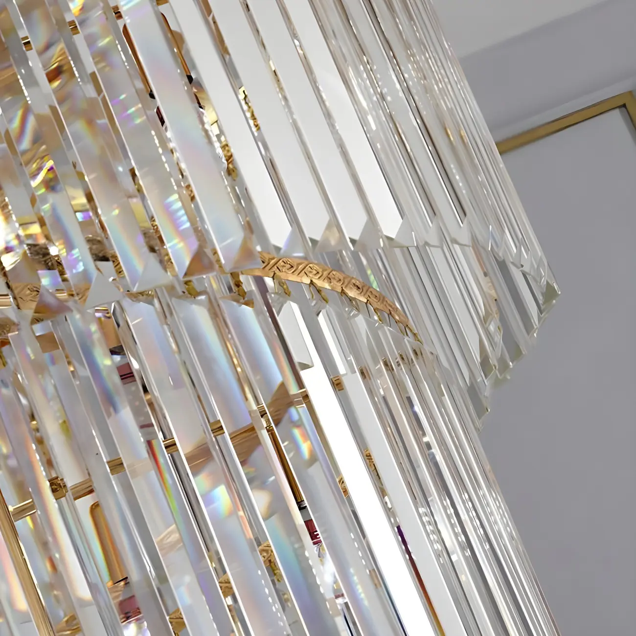 Gold Spiral Crystal Chandelier Modern Luxurious Design Image - 7 | homeyfad