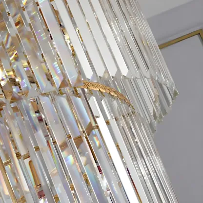 Gold Spiral Crystal Chandelier Modern Luxurious Design Image - 7