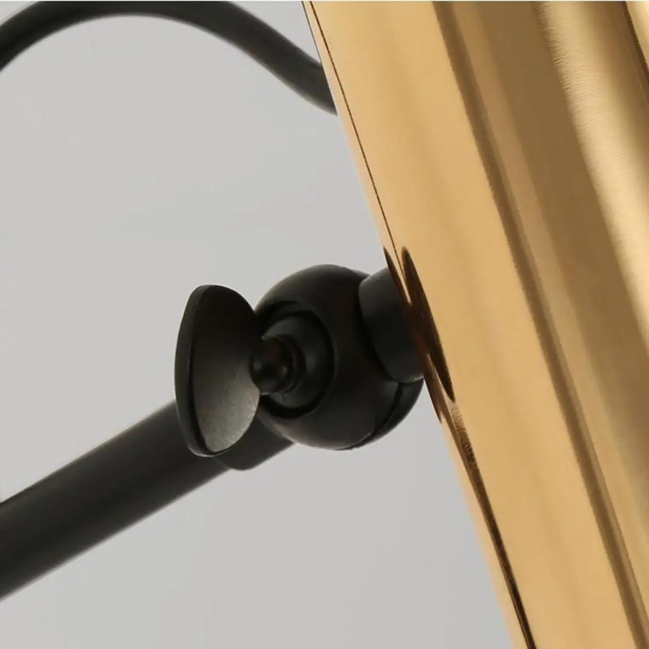 Modern Black Wall Lamp Golden Shade for Living Room Image - 7 | homeyfad