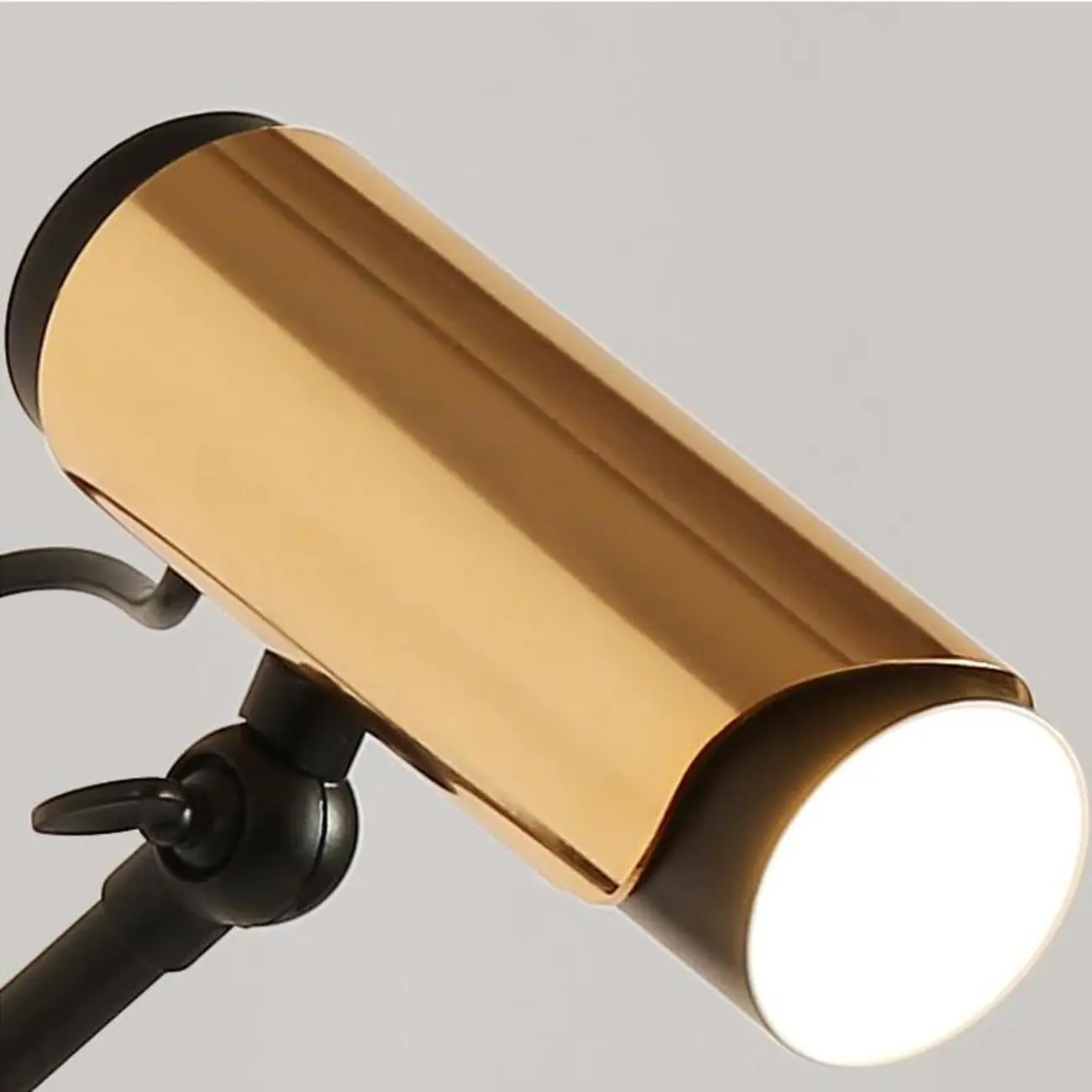 Modern Black Wall Lamp Golden Shade for Living Room Image - 9 | homeyfad