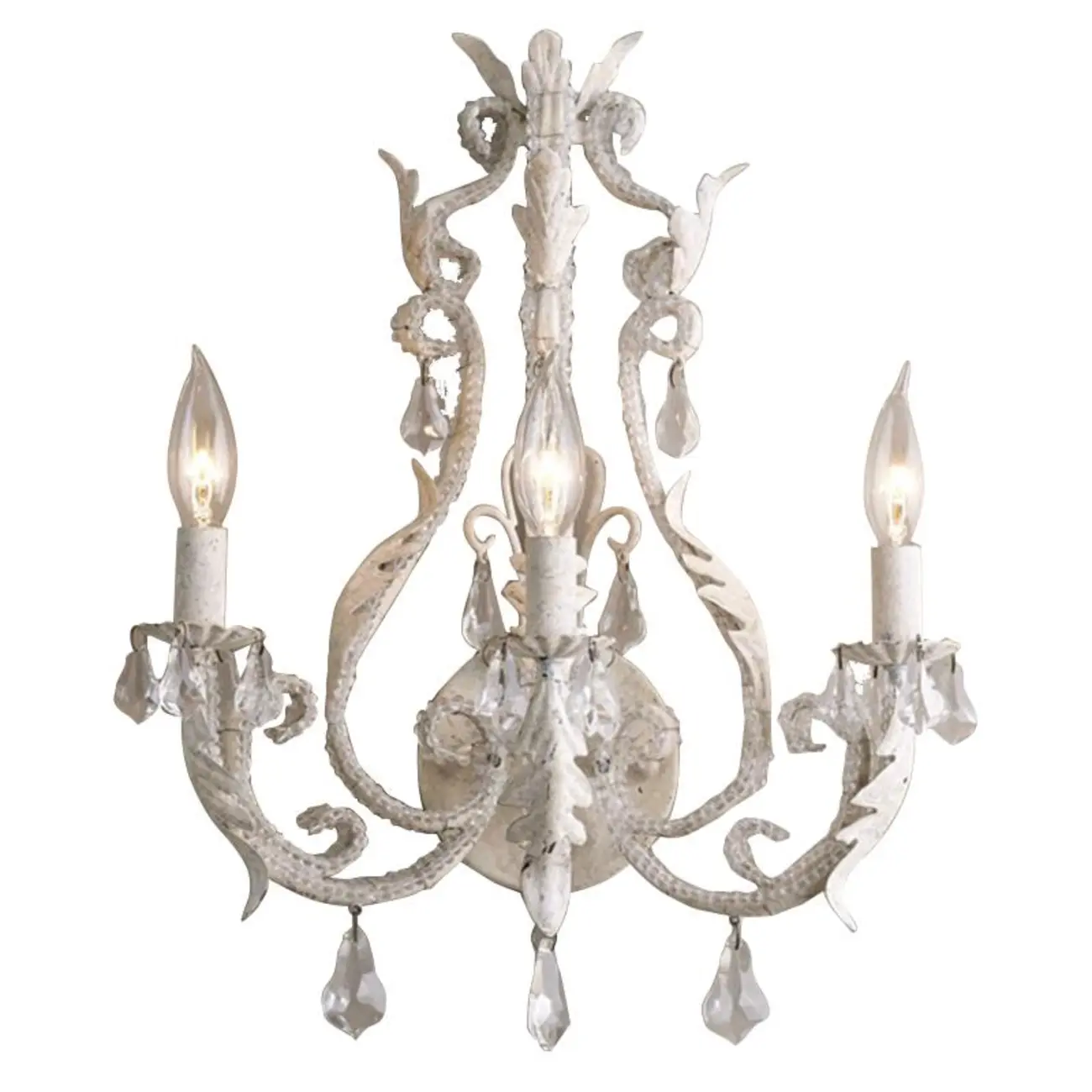 Vintage Candle Wall Sconce with Crystal Accents Image - 7 | homeyfad