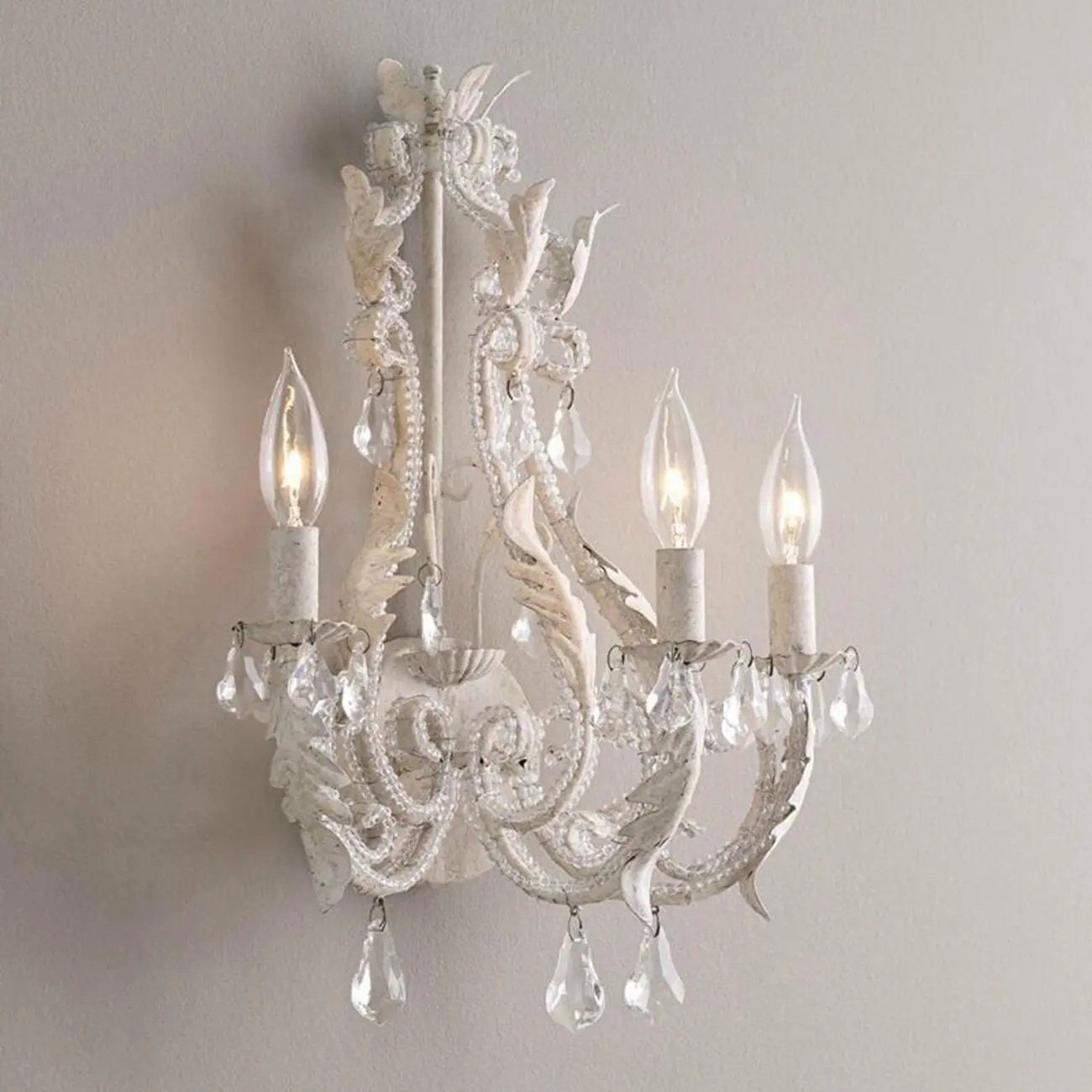 Vintage Candle Wall Sconce with Crystal Accents Image - 3 | homeyfad