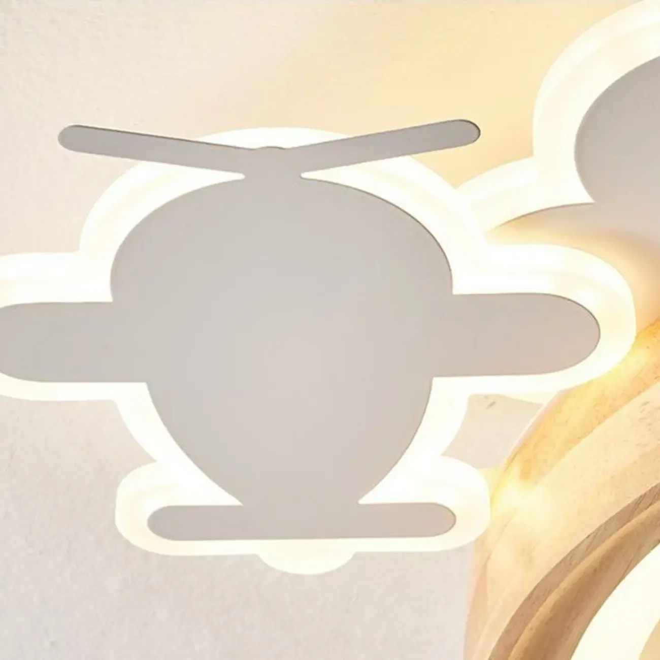 White LED Ceiling Fan for Bedroom, Modern Flush Mount Image - 10