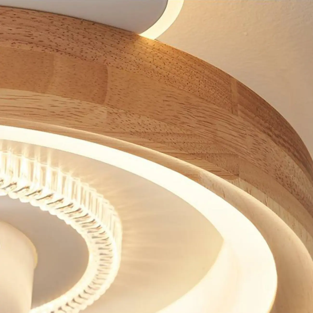 White LED Ceiling Fan for Bedroom, Modern Flush Mount Image - 13 | homeyfad