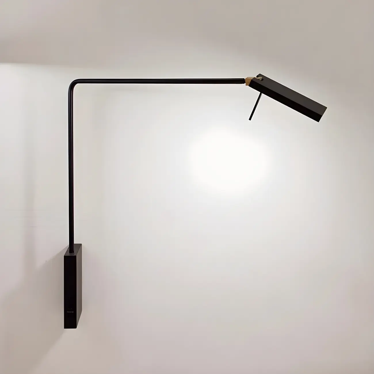 1-Light Black Metal Hardwired Small Swing Arm Wall Light Image - 3 | homeyfad
