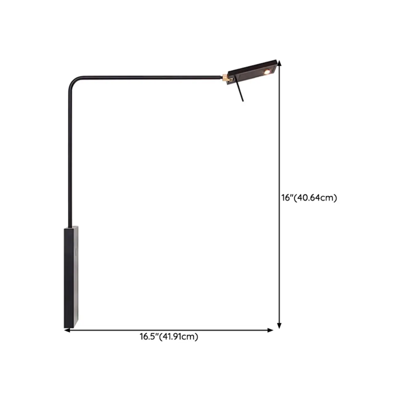 1-Light Black Metal Hardwired Small Swing Arm Wall Light #size | homeyfad