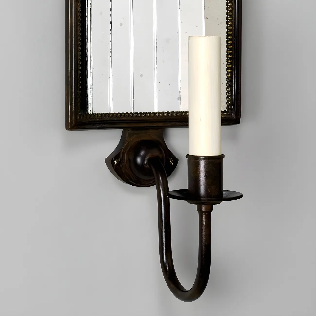 Vintage Black LED Wall Sconce with Mirror for Indoor Decor | homeyfad