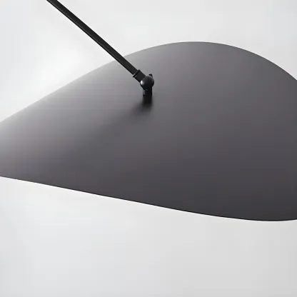 Elegant Black Metal Ambient Lighting Swing Arm Wall Light Image - 7