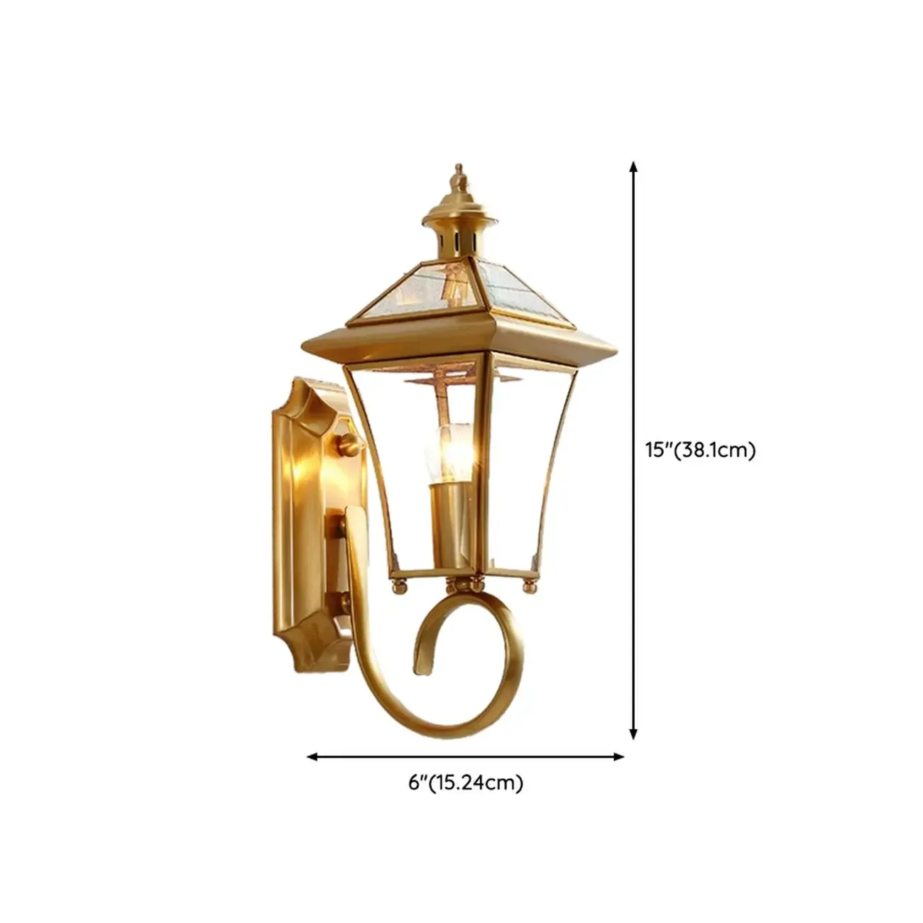 Modern Outdoor Use Iron Cage Shape Wall Mounted Light with Transparent Glass Shade Image - 13