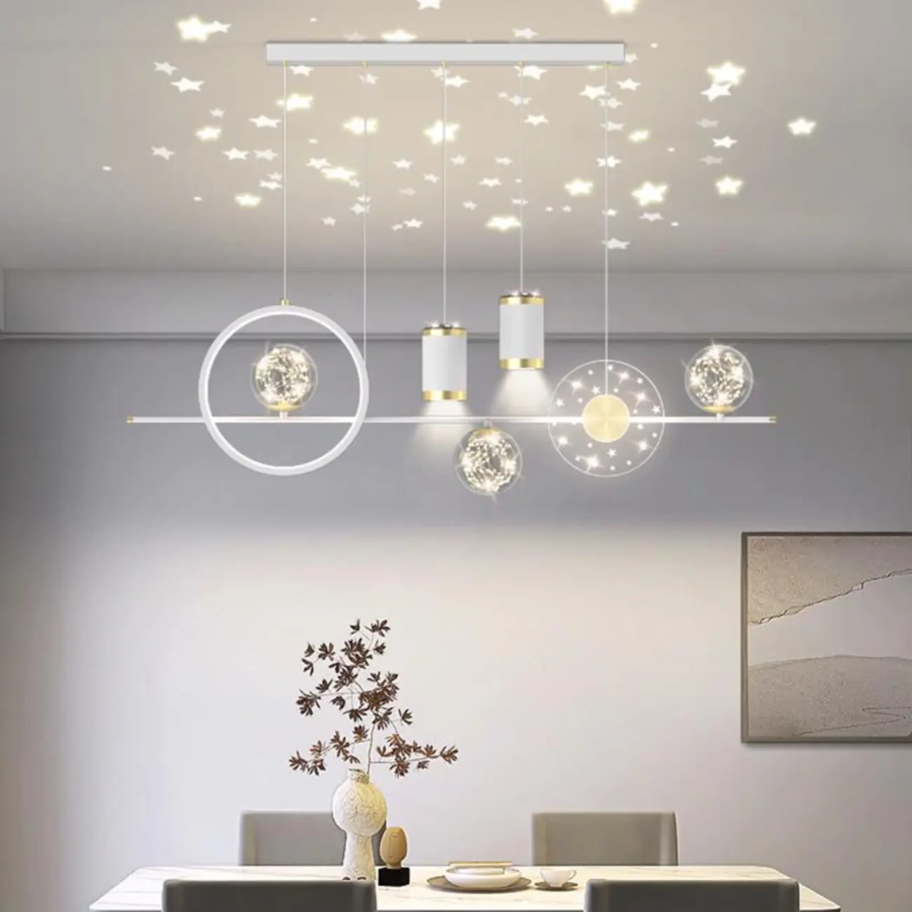 Luxury Adjustable Multi-Light Island Pendant Light Image - 2 | homeyfad