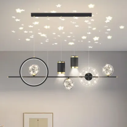 Luxury Adjustable Multi-Light Island Pendant Light Image - 1