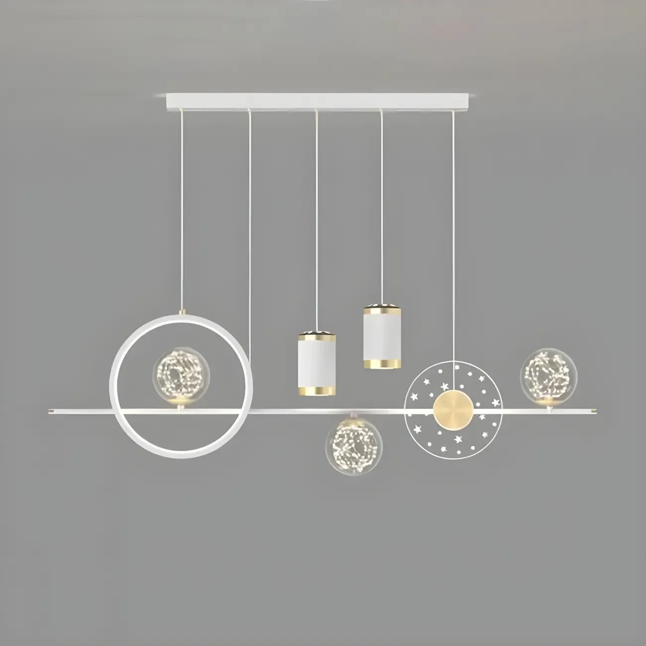 Luxury Adjustable Multi-Light Island Pendant Light Image - 7