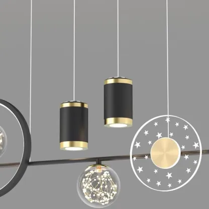 Luxury Adjustable Multi-Light Island Pendant Light Image - 8