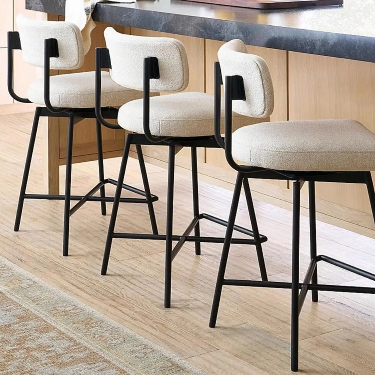 Industrial Pu Leather Low Back Armless Bar Stool Image - 4 | homeyfad