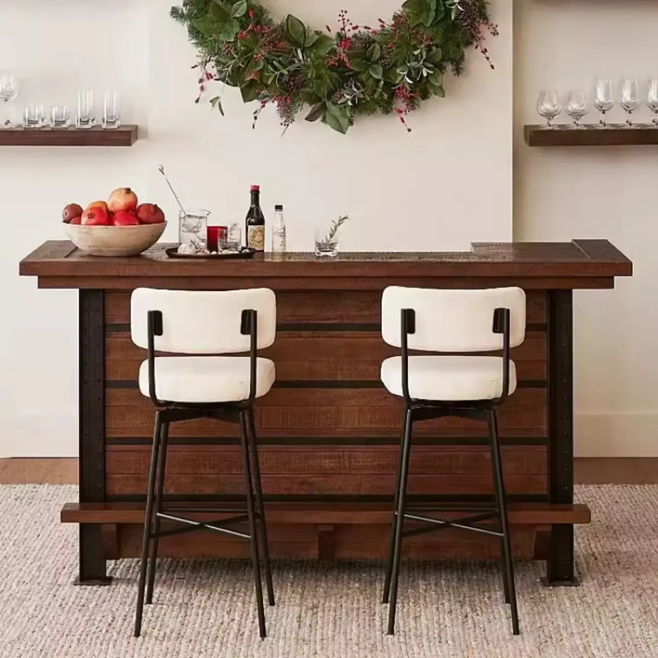 Industrial Pu Leather Low Back Armless Bar Stool Image - 5 | homeyfad