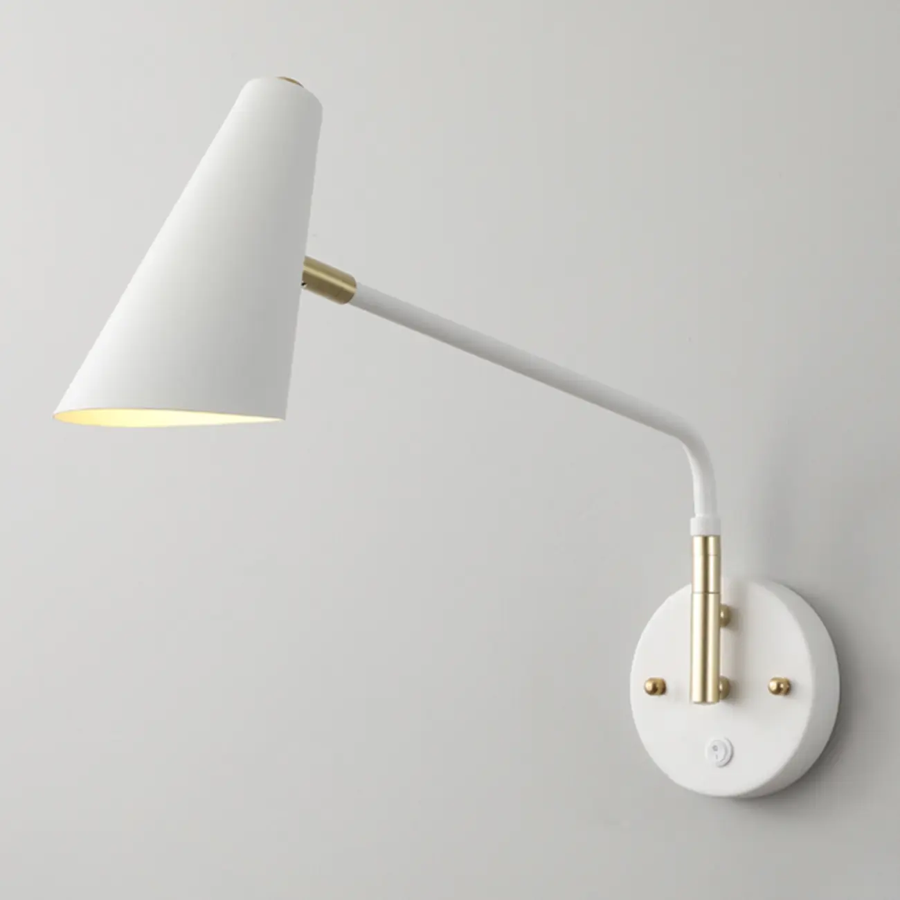 Modern White Metal Adjustable Swing Arm Wall Light Image - 2 | homeyfad