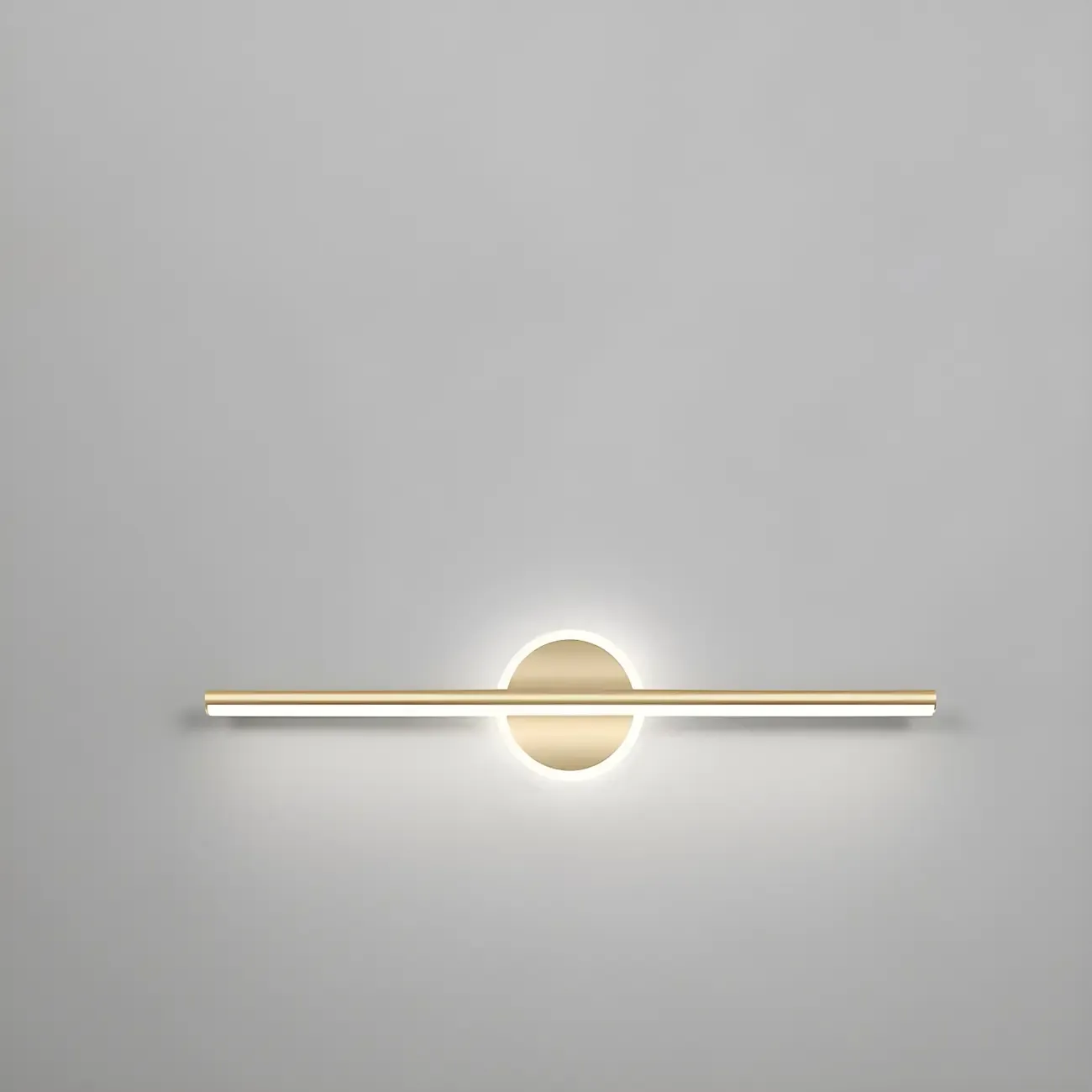 Gold 2-Light Geometric Residential Metal Vanity Light Image - 6