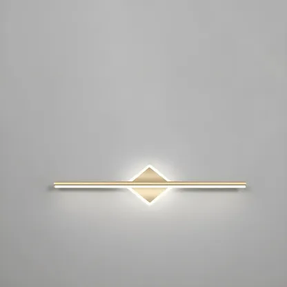 Gold 2-Light Geometric Residential Metal Vanity Light Image - 7
