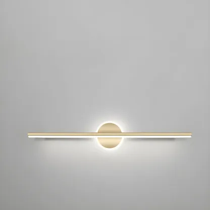 Gold 2-Light Geometric Residential Metal Vanity Light Image - 11