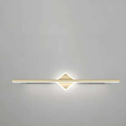 Gold 2-Light Geometric Residential Metal Vanity Light Image - 9