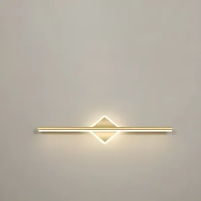 Gold 2-Light Geometric Residential Metal Vanity Light Image - 20