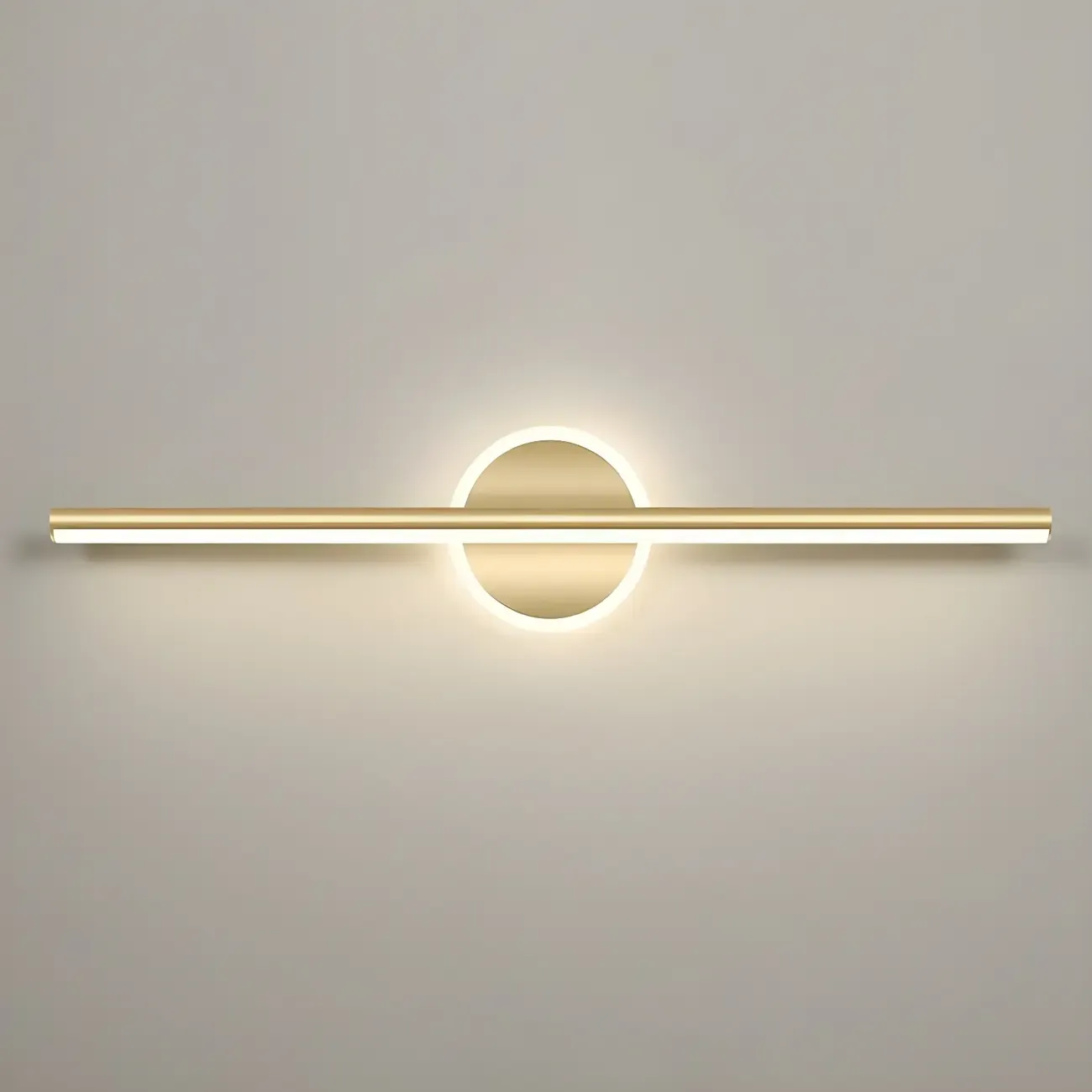 Gold 2-Light Geometric Residential Metal Vanity Light Image - 19