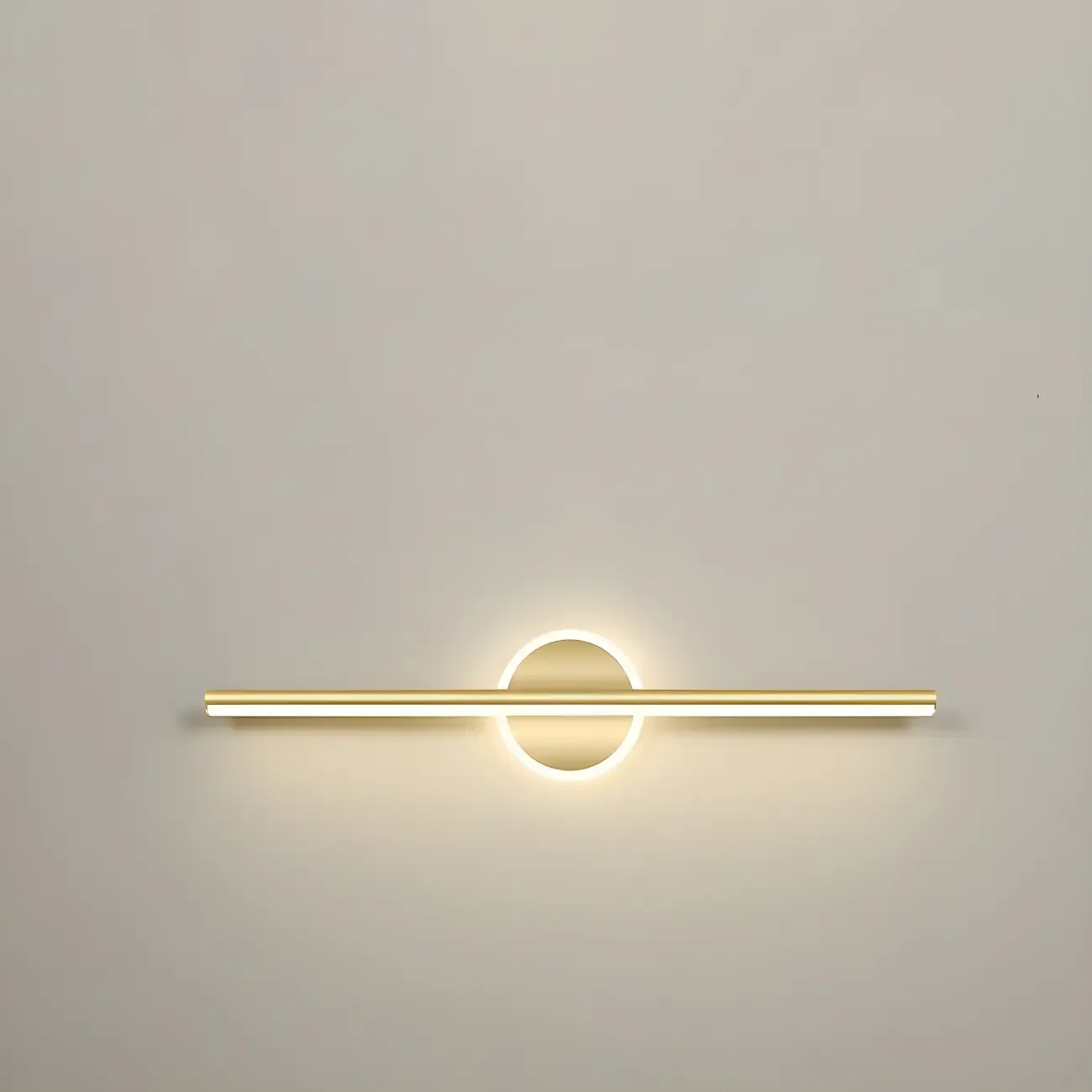 Gold 2-Light Geometric Residential Metal Vanity Light Image - 14